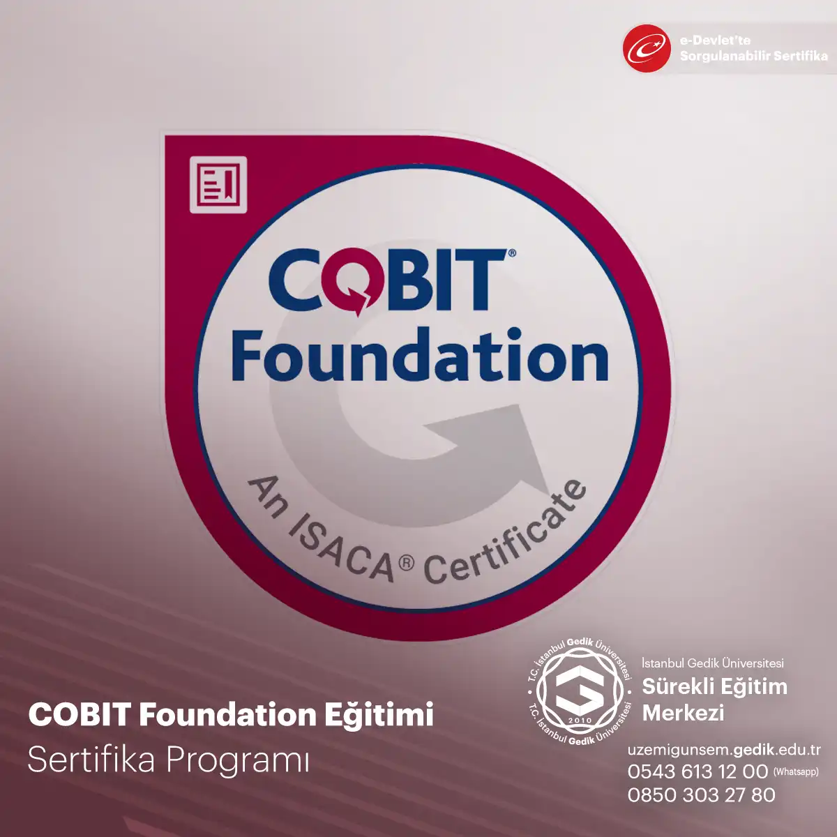 COBIT Foundation Eğitimi 